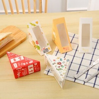 Sandwich packaging box with window opening, transparent disposable pastry oil-proof white Card packaging