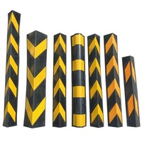 Yellow And Black Durable Garage Parking Guardrail Contemporary Reflective Striped Rubber Corner Guard