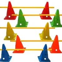 4 pieces of football and training kit sign bucket with pole guardrail cone football training marker pole guardrail equipment 241206