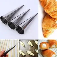 Conical Tube Cone Roll Moulds Spiral Croissants Molds Cream Horn Mould Pastry Cookie Dessert Kitchen Accessories Baking Tool