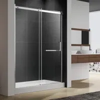 Aluminum Alloy Sliding Door Shower Enclosures with SS304 Handle Roller