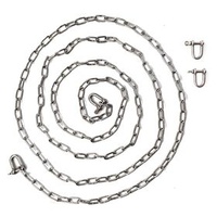 564 inch (2mm) -6.5ft(Length) Stainless Steel 304 Chain,Metal Chain Utility Chain Heavy Duty Chain for Guardrail, Swing, Lifting,