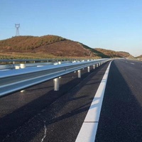 Q235 Road Guardrail 4320mm 3810mm W Beam Anticrash Guardrail Traffic Safe Steel Guardrail