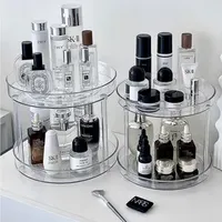 Storage Holders Racks Desktop Cosmetic Rack Rotatable Bathroom Shelf Large-capacity Perfume Aromatherapy Skin Care Product Storage Rack Organizer 230718