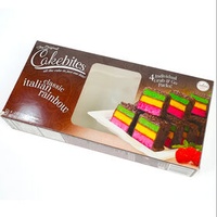 Wholesale custom white board box with window for cake for pastry