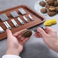 Stainless Steel Pastry Clip Walnut Crisp Bread Dessert Decoration Mold Flower Pliers Baking Tool 241016