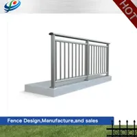 Metal Aluminum Hot Sale Powder Coated Metal Residential Fence Stair Handrail