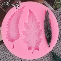 Baking Tools Aomily Leaf Silicon Cake Molds Chocolate Jelly Candy Bakeware Fondant Mold DIY Pastry Ice Block Soap Mould
