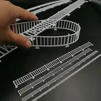 Scale 1:87/50/35/24 Railing Model ABS Guardrail Fence Materials Diy Building Sand Table Landscape Design Diorama Kits 1Pcs