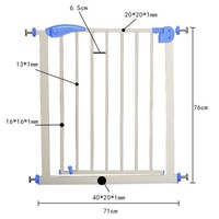 Eco-freindly Easy Step Walk Through Automatic Narrow Safety Baby Gate House and Baby Guardrail for Baby Plastic Safety Guardrails