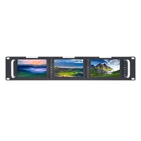 800X480 full HD LCD display triple 5-inch CCTV monitor racks & mounts