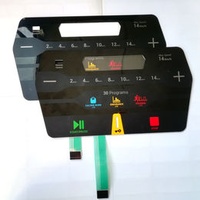 Membrane keyboard switch, overlay, with flexible cable and panel