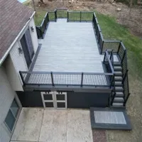 Steel Aluminum Power Coating Flat Top Stair Handrail Bluastrade