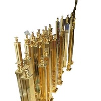 Customized Indoor Staircase Handrail Brass Balustrade Metal Stairs Railing Brass Handrail