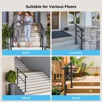 4 Steps Handrail for Outdoor Steps Fit Transitional Handrail