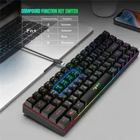 V200 with Korean Wired 68key RGB Streamer Mini Gaming Keyboard 19-Key Conflict-Free Membrane Keyboard for Game/OfficeM240715