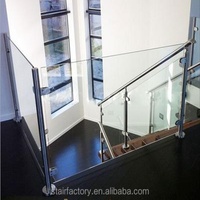 Stair gate Stainless steel guardrail glass, stainless steel railings, tempered glass, stair railings, T-14
