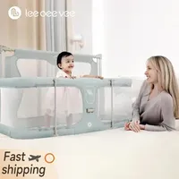 LEEOEEVEE baby Bed Barrier Fence Liftable Safety Guardrail Adjustable Baby Washable Cloth Rail Playpen 240619