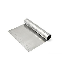 Multifunctional Stainless Steel Pastry Scraper and Sustainable Dough Scraper Dough Cutter for Kitchen