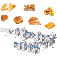 Easily Cleaned Automatic Puff Pastry Filling Machine Pastry Production Line Puff Pastry Dough Sheeter Machine