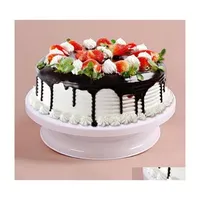 Baking Pastry Tools Diy Cake Turntable Rotating Antiskid Round Stand Decorating Rotary Table Kitchen Pan Drop Delivery Home Garden Dhfa8