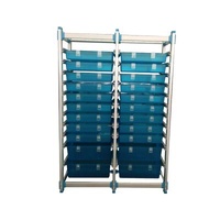 2022 Modern Hospital Furniture Locating Workstation Trolley Catheter Rack Medicine Trolley Racks
