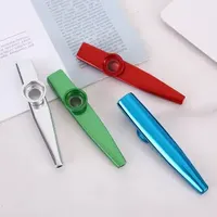 10PCS Kazoo Aluminum Alloy with Five Membrane Flute Diaphragm Mouth Kazoos Musical Instruments