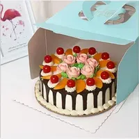 Corrugated Cardboard Printing for Pastry Wholesale Customized Birthday Wedding Party Food Cake Pastry with Corrugated Cardboard Package Carry Cupcake Shaped Box