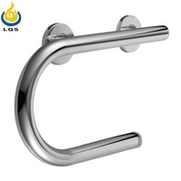 Foldable; Durable Handle Safety Handrail Bathroom Armrest Stainless Steel Grab Bar With Tissue Paper Backing