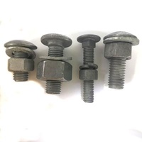 HDG Neck Track Bolt Guardrail Bolt Carbon Steel Road Guardrail Oval Rail Bolt