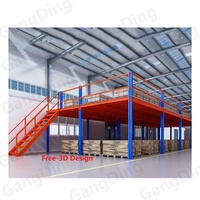 Mezzanine Floor Racking System Stacking Racks Steel Structure Mezzanine Platform Steel Shelving Supported Mezzanine Floor Rack