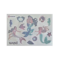 Waterproof+Eco-friendly Front Side Adhesive 50# Clear BOPP Mermaid Vinyl Stickers For Glass Decoration