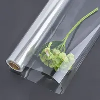 China Waterproof Plastic Transparent Cellophane Flower Packaging BOPP Film Roll Bouquet Wrapping Film
