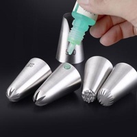 Factory Wholesale 304 Stainless Steel Viable Russian Piping Tips In Cake Tools Pastry Nozzles