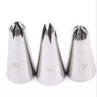 Sustainable Hot Sale 304 Stainless Steel Pastry Nozzles Butter Cookies Pastry Nozzles Seamless Bakeware Tools