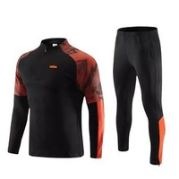 Orange & Black Tracksuit New Arrival Sportswear Jogger Sweatsuit Mens Sport Suit Tracksuit 2 Piece Set