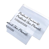 Resealable Plastic Guardrail Bags , Biodegradable PLA Material Custom Logo Printed White Packing Plastic Bags
