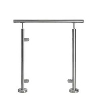Balustrade Handrail Black Post and Handrail Glass Railing for Balcony and Stair
