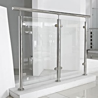 Direct Selling Indoor Outdoor Stair Railing 304 316 Stainless Steel Handrail Balcony Glass Railing Balustrade for Stairs