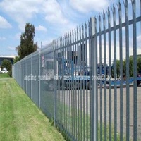 Custom Euro Style Metal Palisade Fencing Anti Vandal Park Guardrail