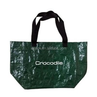Custom Handled Extra Large Print Durable BOPP Laminated PP Woven Reusable Shopping Bags With Logo Large