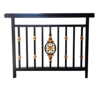 Fence Stair Railing Banister Handrail Hardware Black Steel Post Modern Outdoor