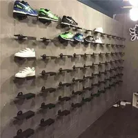 Storage Holders & Racks Metal Upper Wall Shoes Display Stand Racks Angle Adjustment Shoe Support Holders With Antiskid Rubber Pad