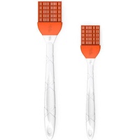 Basting Brush for Cooking - Set of 2 Large and Small Silicone Pastry Brushes for Baking, Oil and BBQ