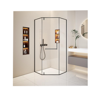 Hot Sale Bathroom Aluminium Profile Hinge Tempered Glass Door Shower Cubicles Shower Enclosures