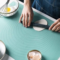 Large Sustainable Measured Silicone Baking Mat Reusable Non-Stick Backery Mat Kitchen Bakeware Pastry Rolling Pizza Cake Dough Pad