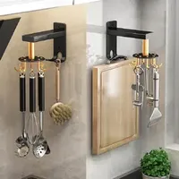Storage Holders Racks Kitchen Hooks Bracket Wall Mounted Multi-Purpose 360° Rotating Organizer Storage Rack Utensils Hanger Home Bathroom Accessories 230821