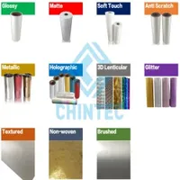 Plastic Roll EVA Glue Pre-Coated Glossy Matte Soft Touch Scuff Resistant Metallized Holographic Glitter Film Pet BOPP Thermal Lamination Film