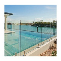 Modern Glass Guardrail Panels Easily Assembled Safety Metal Aluminum Slat Wall Barrier For Hotel Balcony