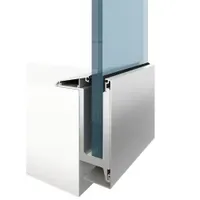 Aluminum Balcony Fence U Channel Indoor Frameless Glass Railing Stairs Glass Clamp Strip System Profie Balustrades Handrails